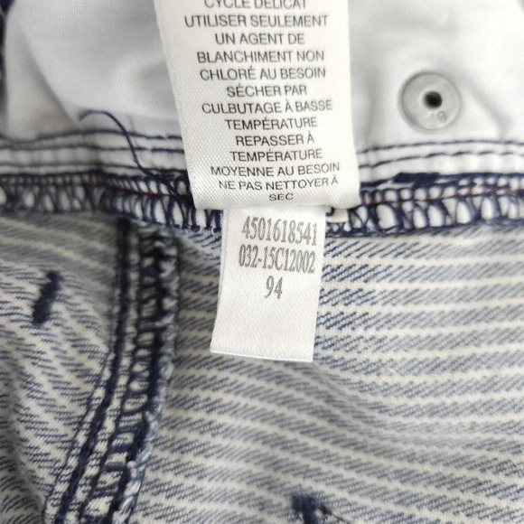 Platinum Chicos Skimmer Jeans Train Conductor Stipe High Rise Straight Denim - Picture 7 of 8